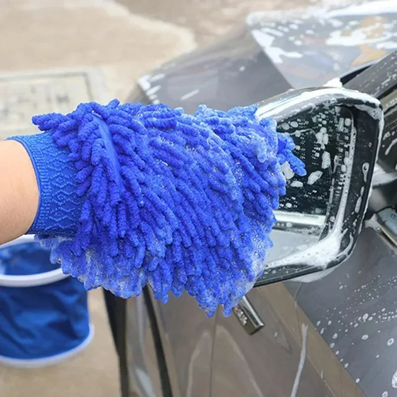 2/1pcs Microfiber Car Wash Gloves Auto Gloves Ultra Absorbent Wash Car Sponge Scratch Free Microfiber Car Cleaning Tool