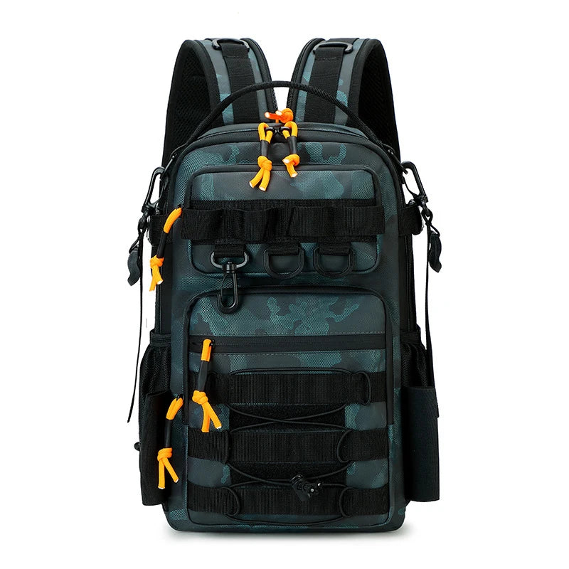 Fishing Lure Tactical Camping Backpack Outdoor Sports Bag Hiking Molle Tackle Bag with Rod Holder for Men Climbing Travel Bag