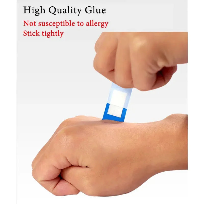 18/100pcs Blue Medical Band-Aid Waterproof Detectable Elastic Wound Adhesive Plaster First Aid Kits For Hotel Restaurant Chef