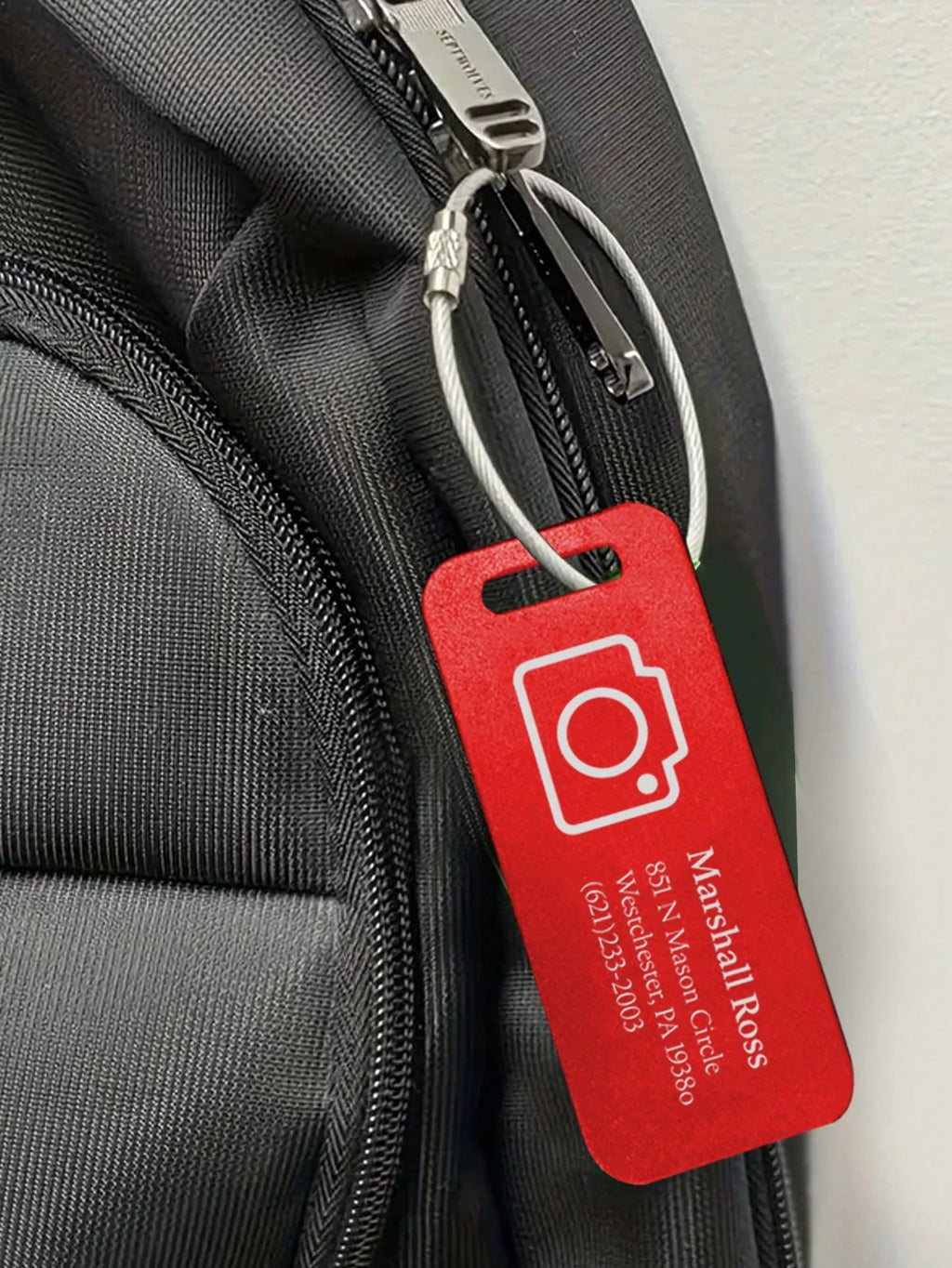 3*7.6CM Custom Metal Luggage Tag,Personalized Aluminum Luggage Tag,1 PC Custom Name Tag For Suitcase Backpack,Custom Travel Tag