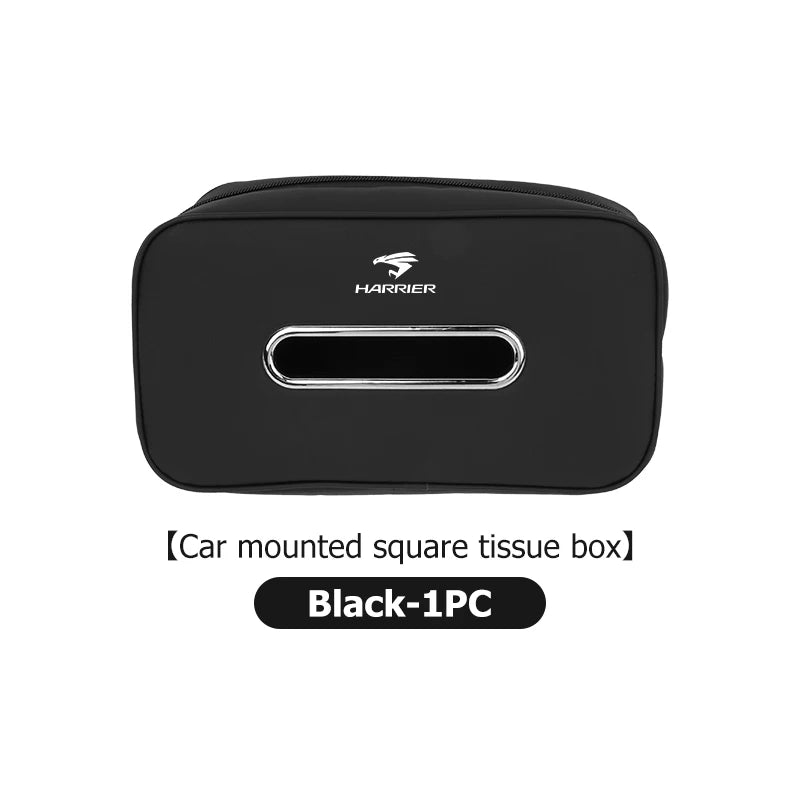 Car Logo Tissue Storage Box Armrests Sunshades Seat Accessories For Toyota Harrier 30 60 80 XU30 XU60 XU80 2022 2023