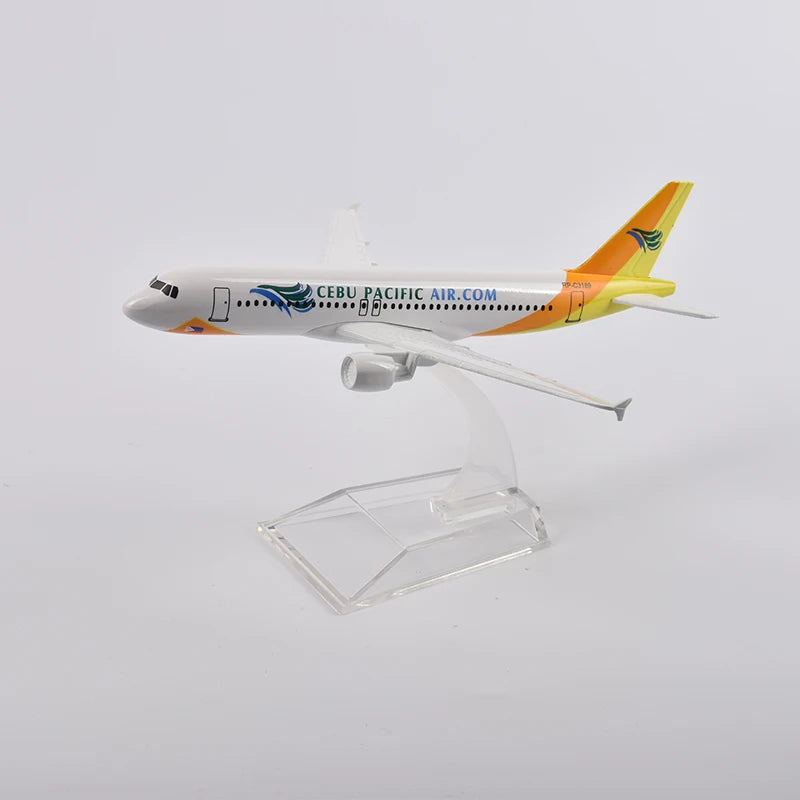 JASON TUTU 16CM Air Cebu Pacific A320 Aircraft Model Planel Airplane Diecast Metal 1/400 Scale Planes Collect Gifts