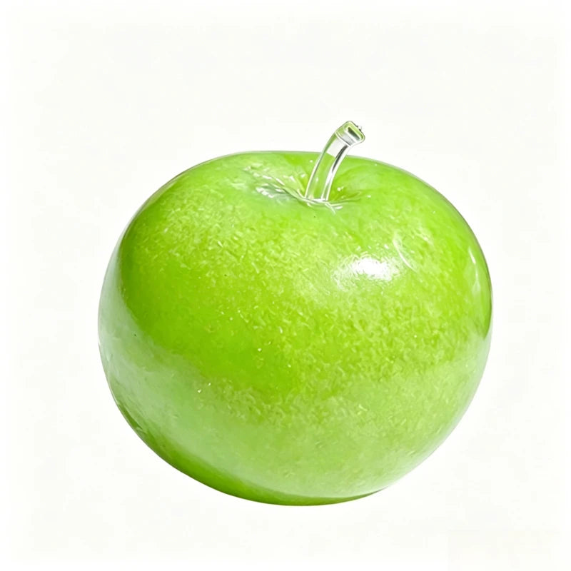 Green Apple Slushie Squishy Fidget Toy Crunchy Moldable Non-Bounce Sensory Stress Reliever Medium Grip Strength Slow Rising Gift