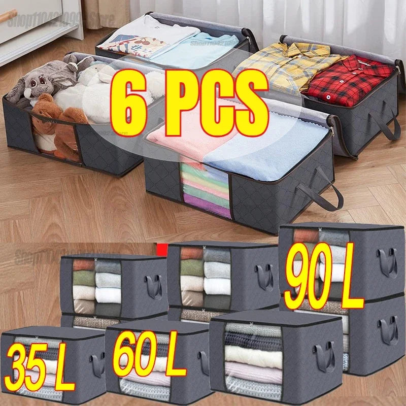 Large Foldable Storage Bag Clothes Travel Suitcases Organizer Reusable Shopping Bags Blanket Storage Bags Storage Containers