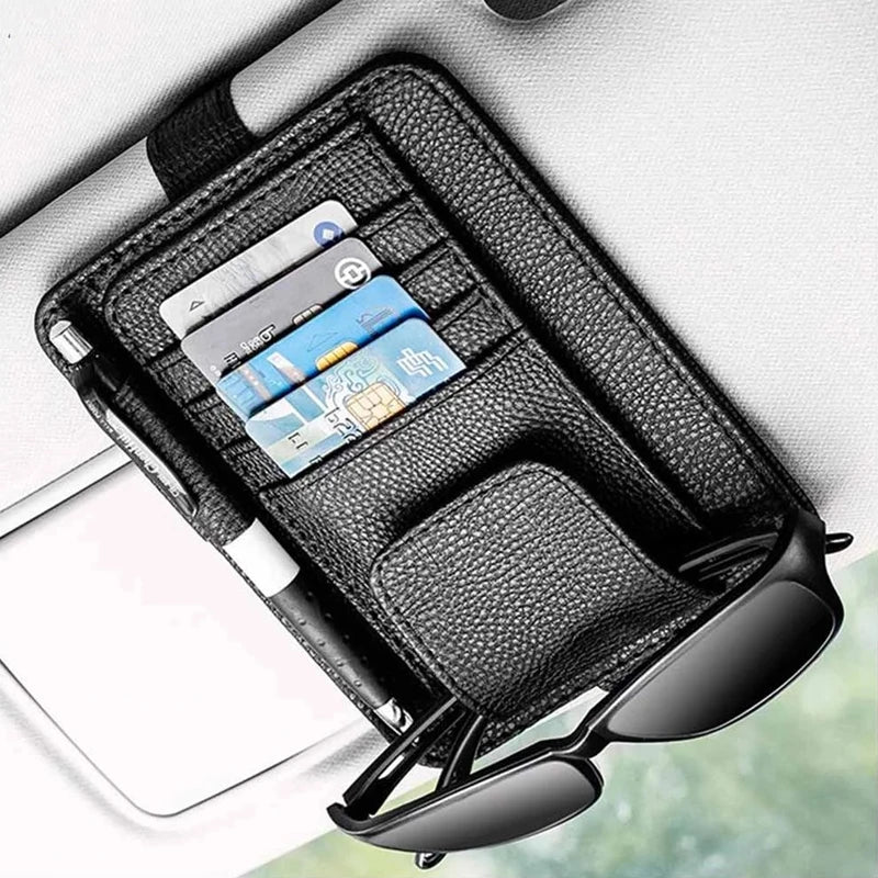 Car Sun Visor Storage Bag Car Glasses Clip Car Interior Supplies 12.5*15CM Car Business Card Holder Bill Holder