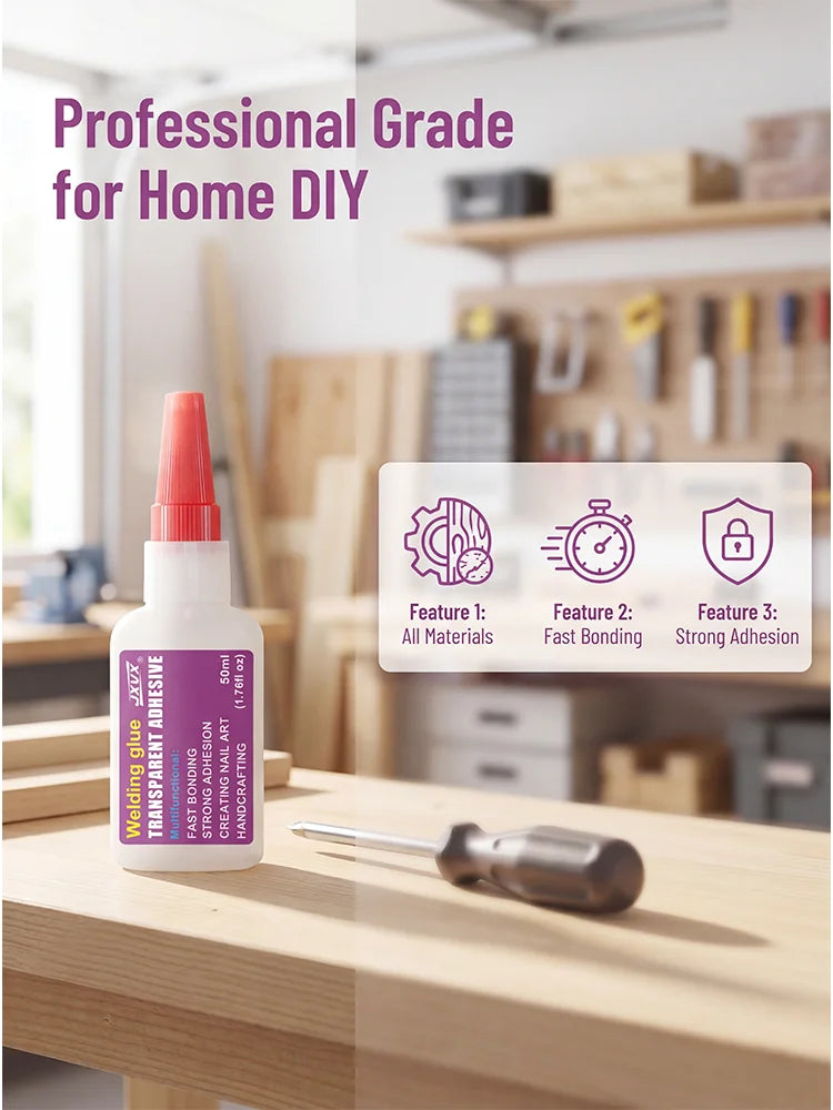 50g Oil-Based Multi-Purpose Welding Adhesive, Quick-Drying Waterproof Glue for DIY and Home Repairs