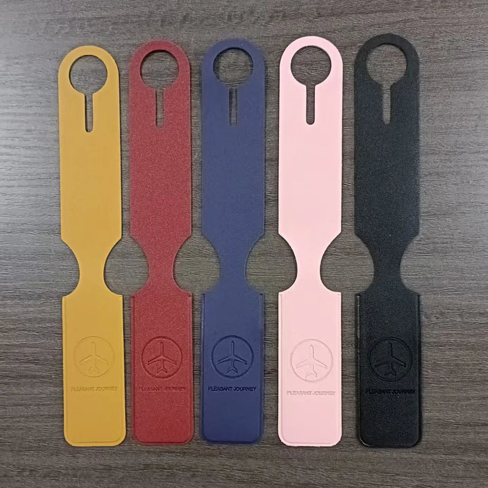5Pcs Random Color Travel Bag Tags, Travel Suitcase Luggage Tags, Business Trip Suitcase Check-In Tags, Anti-Lost Tags for Travel Bags S004287