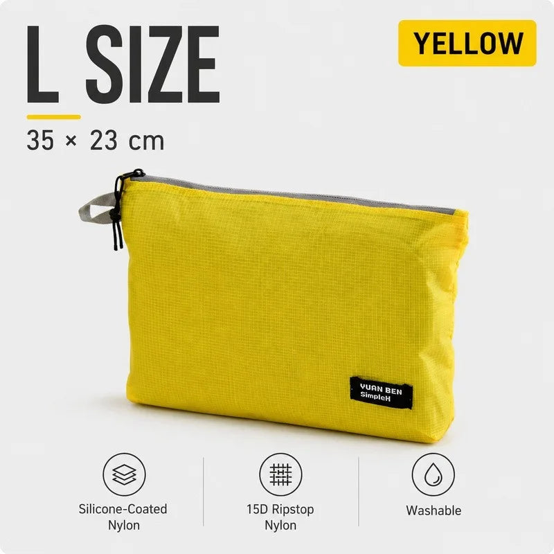Ultralight Waterproof Travel Storage Bag Silicone Coated Nylon Organizer Pouch Clip On Camping Hiking Backpack Gear Packing Bag