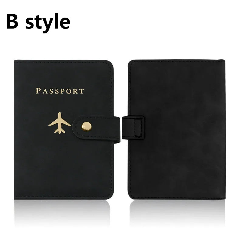 Leather Passport Holder Covers Case for Travel Essentials Credit Card Wallet Passport Book for Women/Men Buckle Passport Cover
