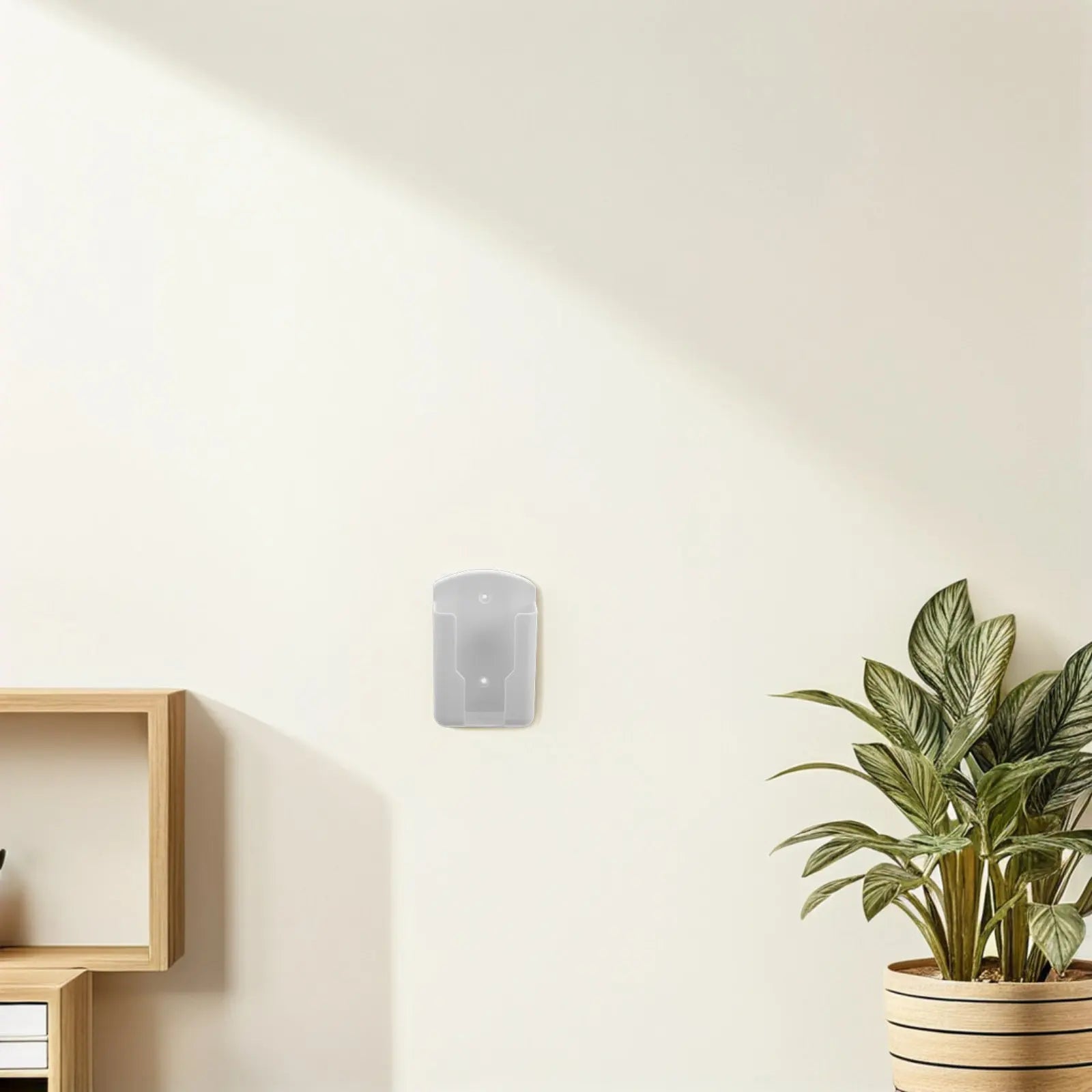 10Pcs Remote Control Storage Organizer Cream Adhesive Wall Mount Holder No Drilling TV Air Conditioning Controller Holder Rack