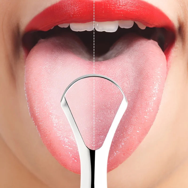 Set of 5 Stainless Steel Tongue Scrapers for Cleaning And Caring for Your Tongue.Ideal Gift for Men, Mom, Dad, Tongue Cleane