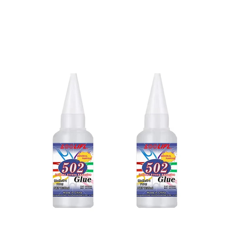 502 Super Glue Instant Strong Transparent Adhesive Cyanoacrylate Quick Dry for Toy Plastic Model Craft Repair