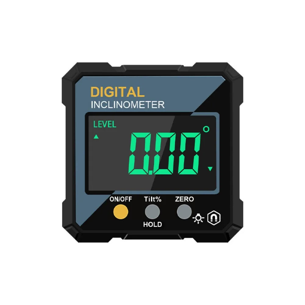 Waterproof Electronic Angle Protractor Single-sided Magnetic LCD Backlight Slope Meter High-precision Level Gauge Construction
