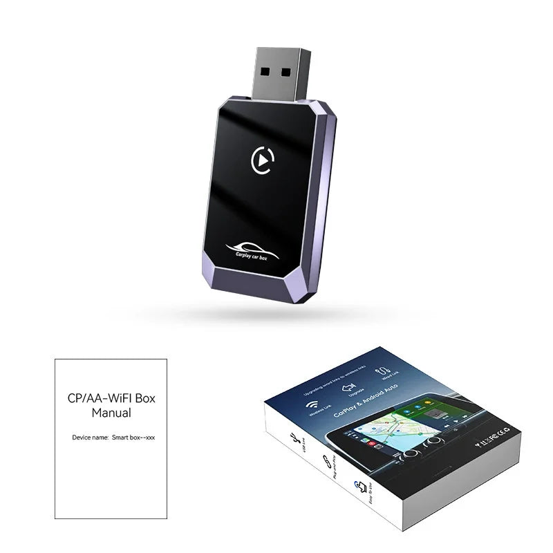 New Wireless Carplay Car Connectivity Box Smart Wireless Carplay Box 2 In 1 Plug And Play Auto Connect Bluetooth 5.0 Convenient