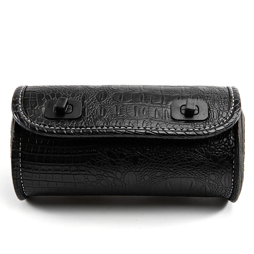 Motorcycle Bag Saddlebags PU Leather Front Fork Tail Tool Bag Luggage For Harley Chopper Bobber Cruiser Sportster XL 883 1200