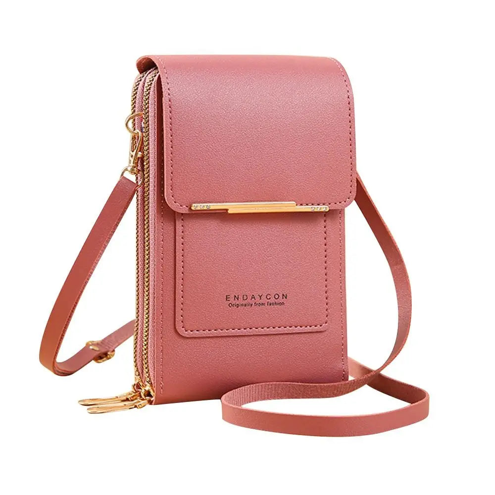 High Quality PU leather Crossbody Bags RFID Anti Theft Purse Bag Touch Screen Phone Bag Women Travel Smartphone Handbag