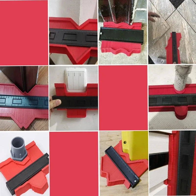 Building Woodworking Measuring Instrument Ceramic Tile Tool Contour Gauge Line Copier Ruler Cutting Template