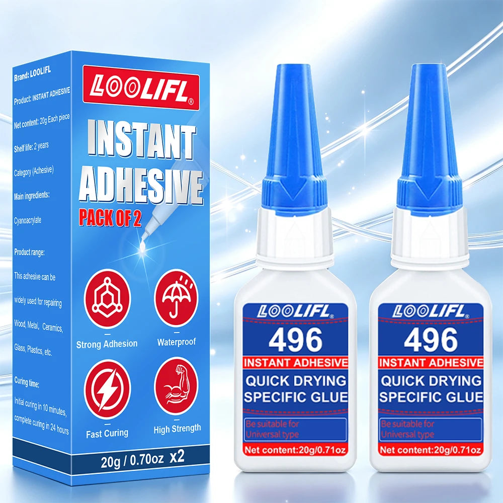 Instant Adhesive Quick Drying Glue Strong Waterproof Glue for Metal Plastic Wood Ceramic Glass Rubber Universal Repair Adhesive