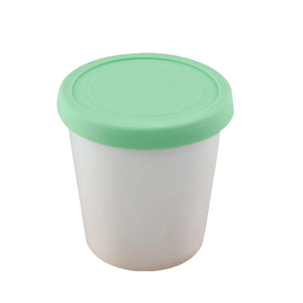 Ice Cream Cups Container Dessert Freezer Storage Cup Tub Lid Containers Plastic Round Tubs Dessert Food Storage Container