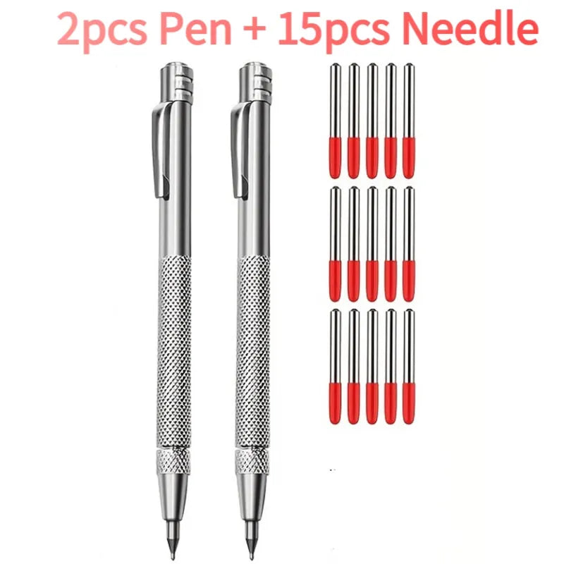 25/21/17/11/6PCS Carbide Tip Scriber Engraving Pen For Engraving Metal Sheet Stainless Steel Ceramic Glass Scribing Hand Tools