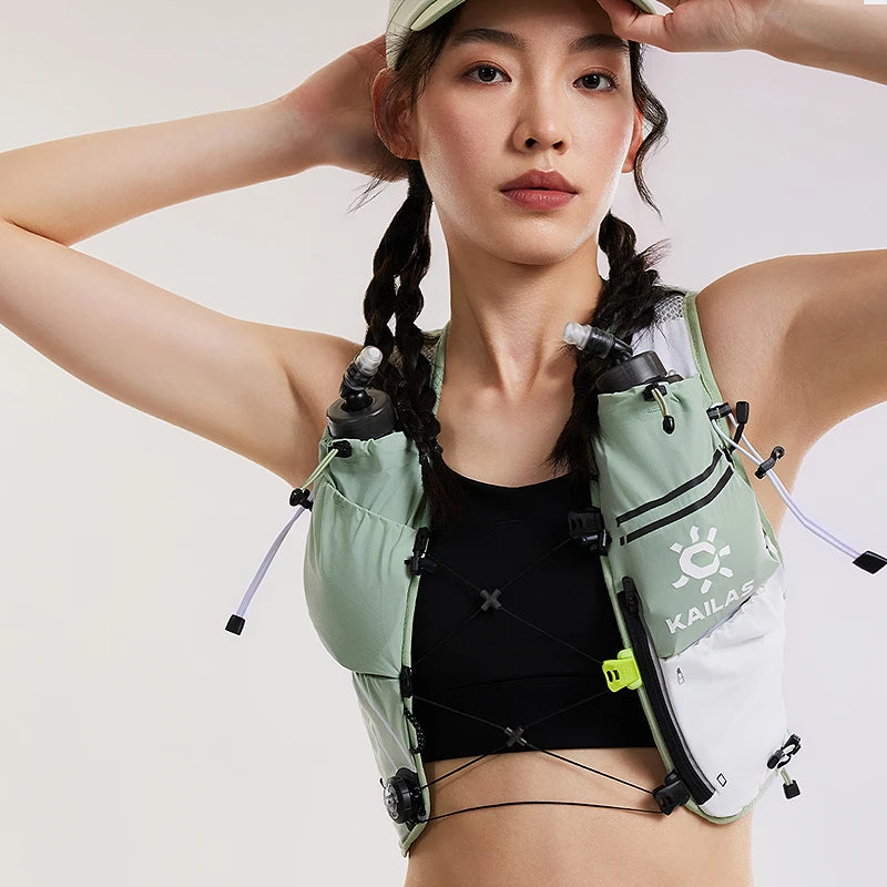 KAILAS FUGA AIR 7L Women Travel Marathon Trail Running Hiking Cycling Backpacks with Dual Soft Water Bottles KA2554006