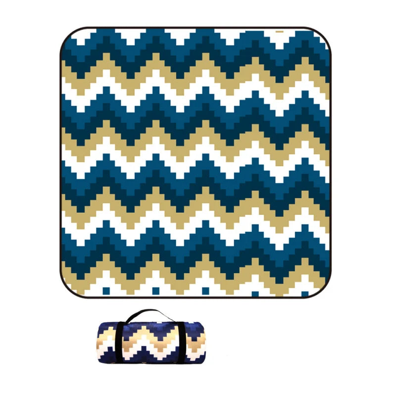 Outdoor Picnic Blanket Waterproof Extra Large Camping Mat Thickness 4mm 3-Layers Beach Blanket Rolling Up Packaging Park Blanket