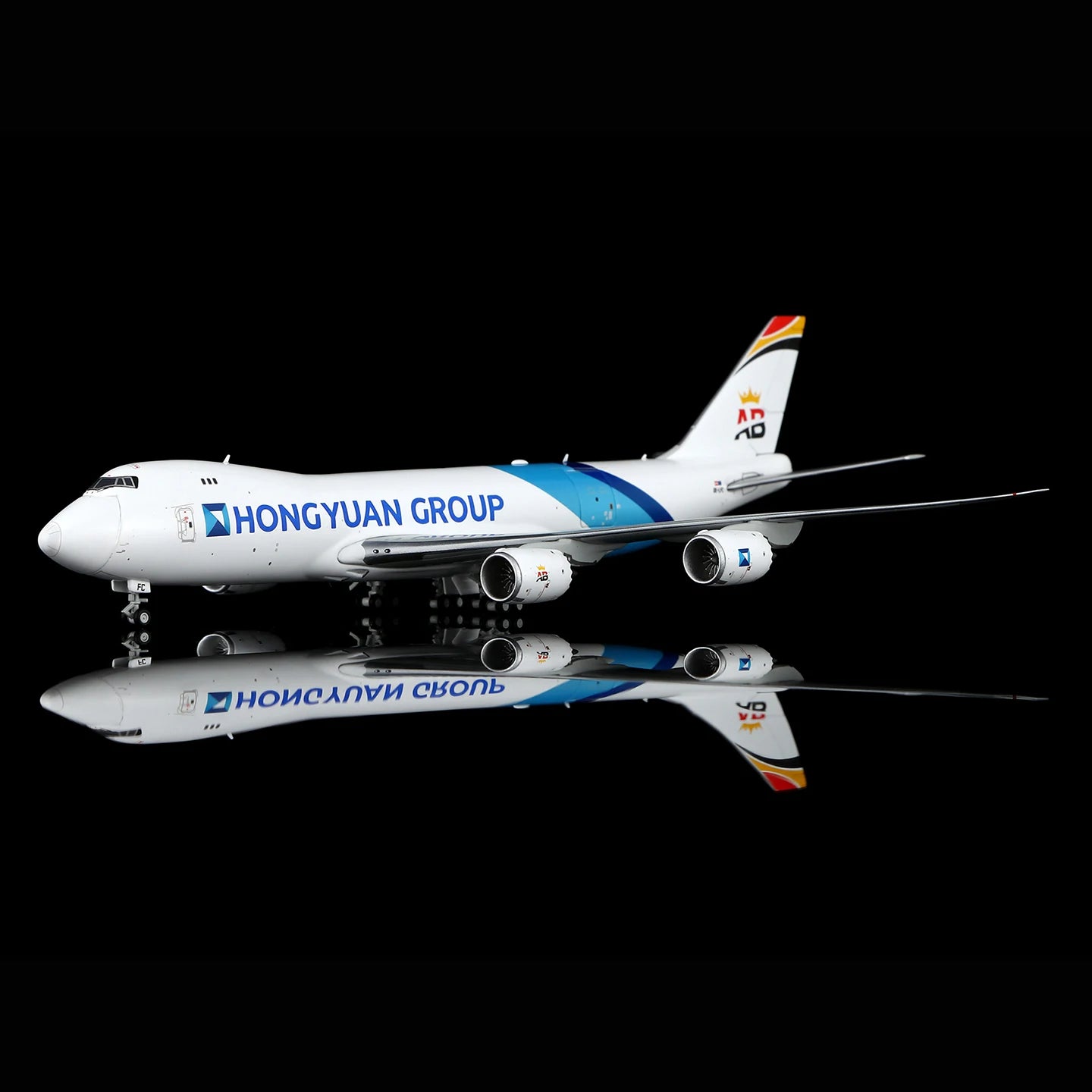B633001 Alloy Collectible Plane Gift HX Models 1:400 Air Belgium Hongyuan Group Boeing B747-8F Diecast Aircraft Jet Model OE-LFC