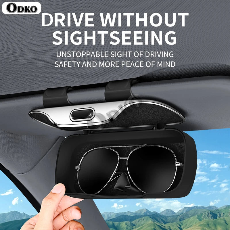 For VW Volkswagen GOLF Jetta Bora Touran POLO Tiguan Lavida T-ROC Car Visor Sunglasses Glasses Case OEM Design Eyeglass Case
