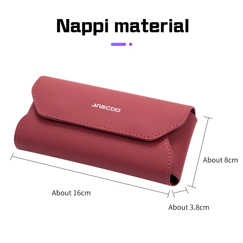 Car Glasses Case Portable Leather For Chery Jaecoo J7 J8 2025 Car Sunshade Sunglasses Holder Eyeglasses Storage Box Accessories