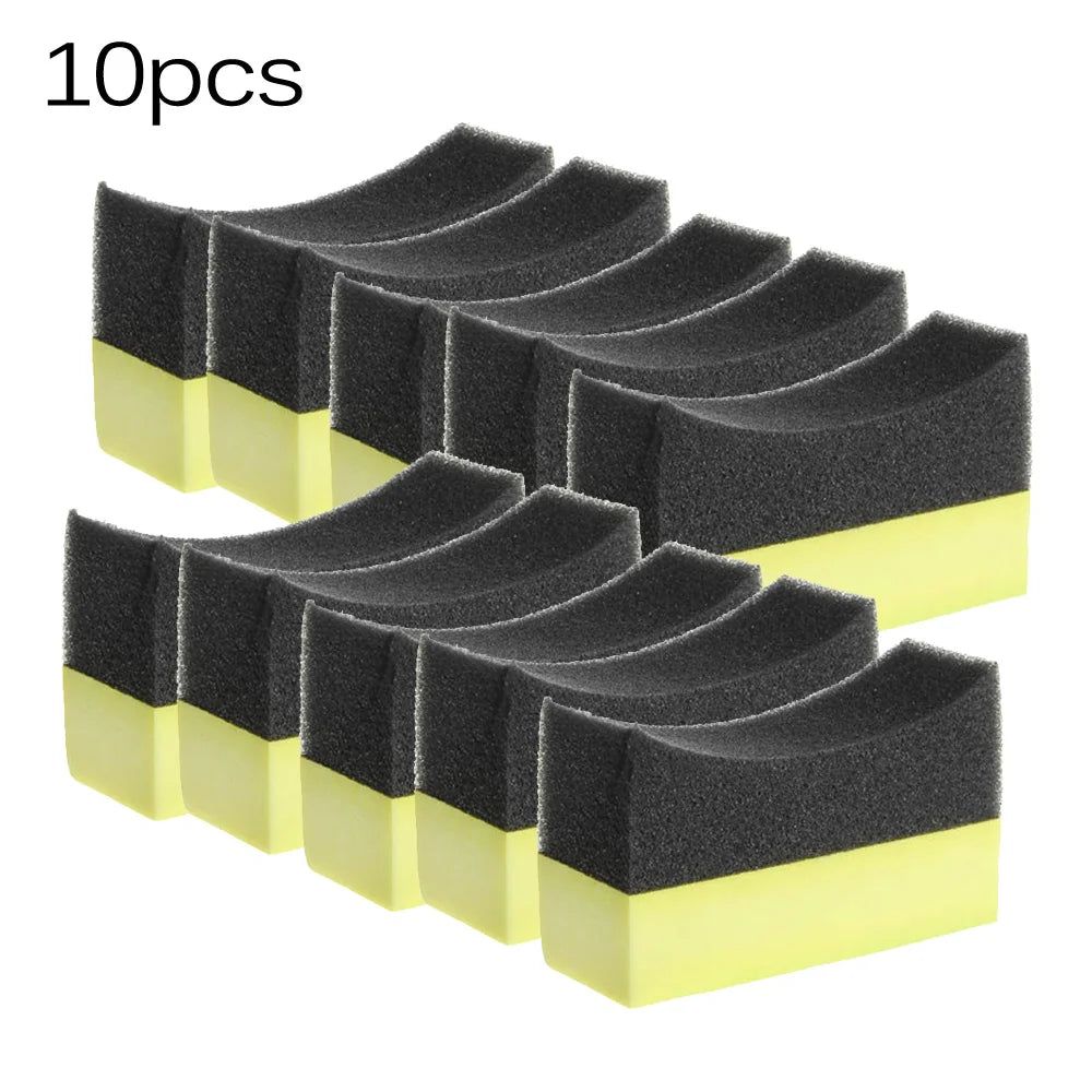 Auto Tire sponge Car Cleaning tool Curved foam Dressing applicator Kit Multifunctional Parts Professional Tools