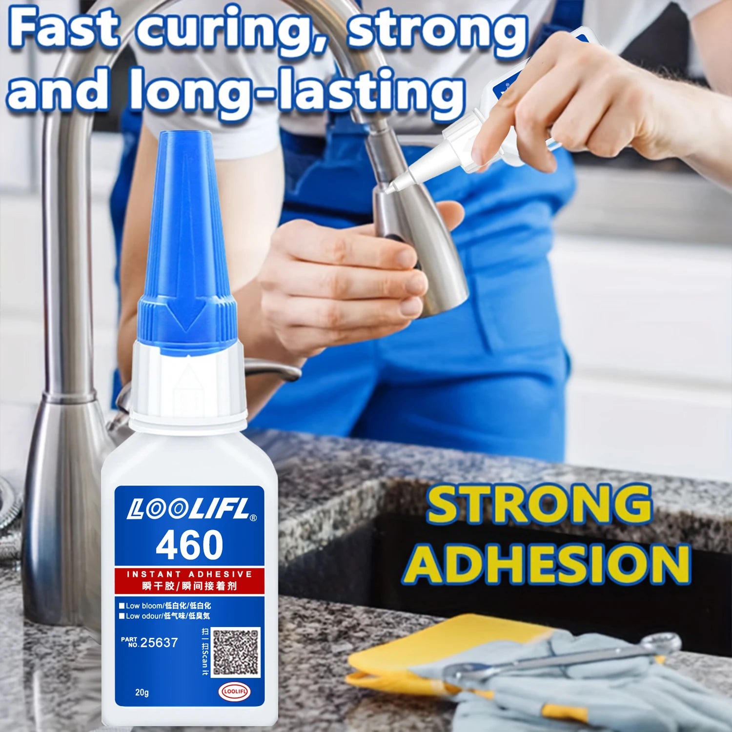 460 Super Glue universal Instant Adhesive Quick-drying Cyanoacrylate for Leather Rubber Wood Metal Strong Bond Liquid Glue Tool