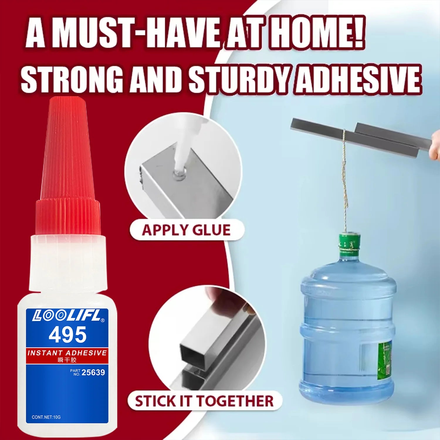 LOOLIFL 496 Multi-Purpose Super Glue Cyanoacrylate Adhesive  Instant Fast Adhesive diy Wood Glass Stronger All Bonding Glue tool