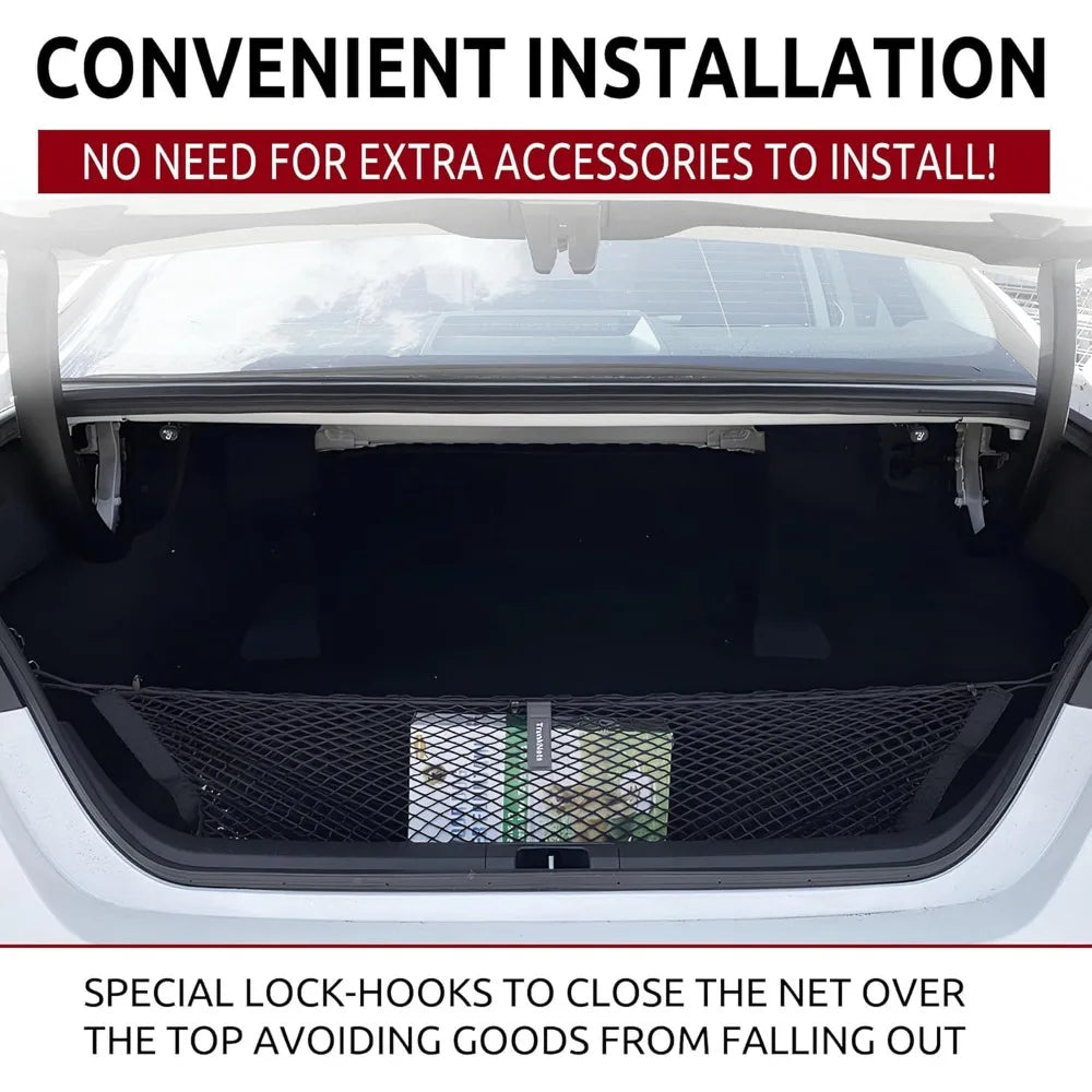 Trunk Envelope Style Mesh Cargo Net for Toyota Camry 2018-2024 - Car Accessories - Premium Trunk Organizer and Storage