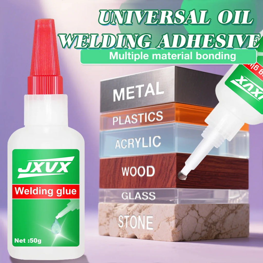 50g High Strength Oil-Based Glue for Welding - General Purpose Super Glue, Instant Adhesive Super Glue Powerful and Fast for Resin, Ceramics, Metal, Glass, Plastic, Wood, Super Glue