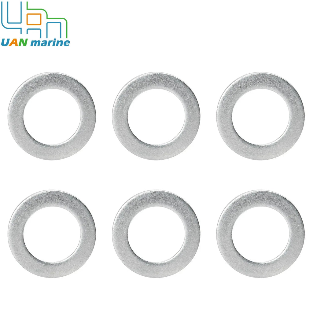 6 Pcs 90430-14M09-00 Oil Drain Plug Gasket 20 mm for Yamaha 100 115 150  HP Outboard Engine F100 F115 F150 F15 90430-14228
