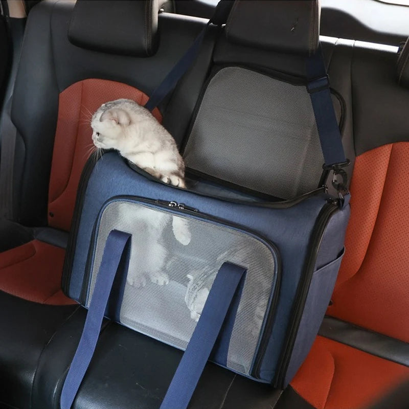 Pet Carriers Backpack Portable Breathable Foldable Shoulder Bag Cat Dog Carrier Bags Outgoing Travel Pets Handbag Transport Bag