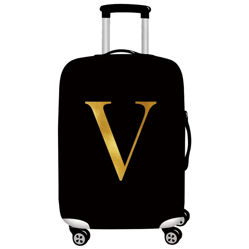 Luggage Cover Stretch Fabric Suitcase Protector Baggage Dust Cover Suitable 18-32 Inch SuitcaseTravel Organizer letter Series