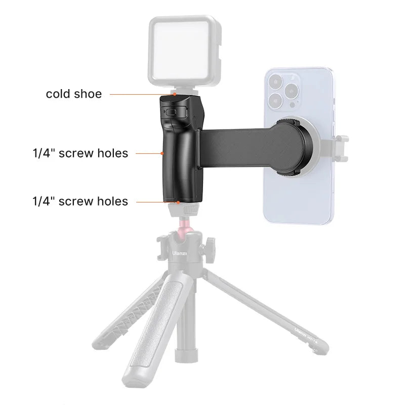 Ulanzi O-LOCK Bluetooth Selfie Handle for iPhone 14 13 12 Series Android Smartphone Quick Release System