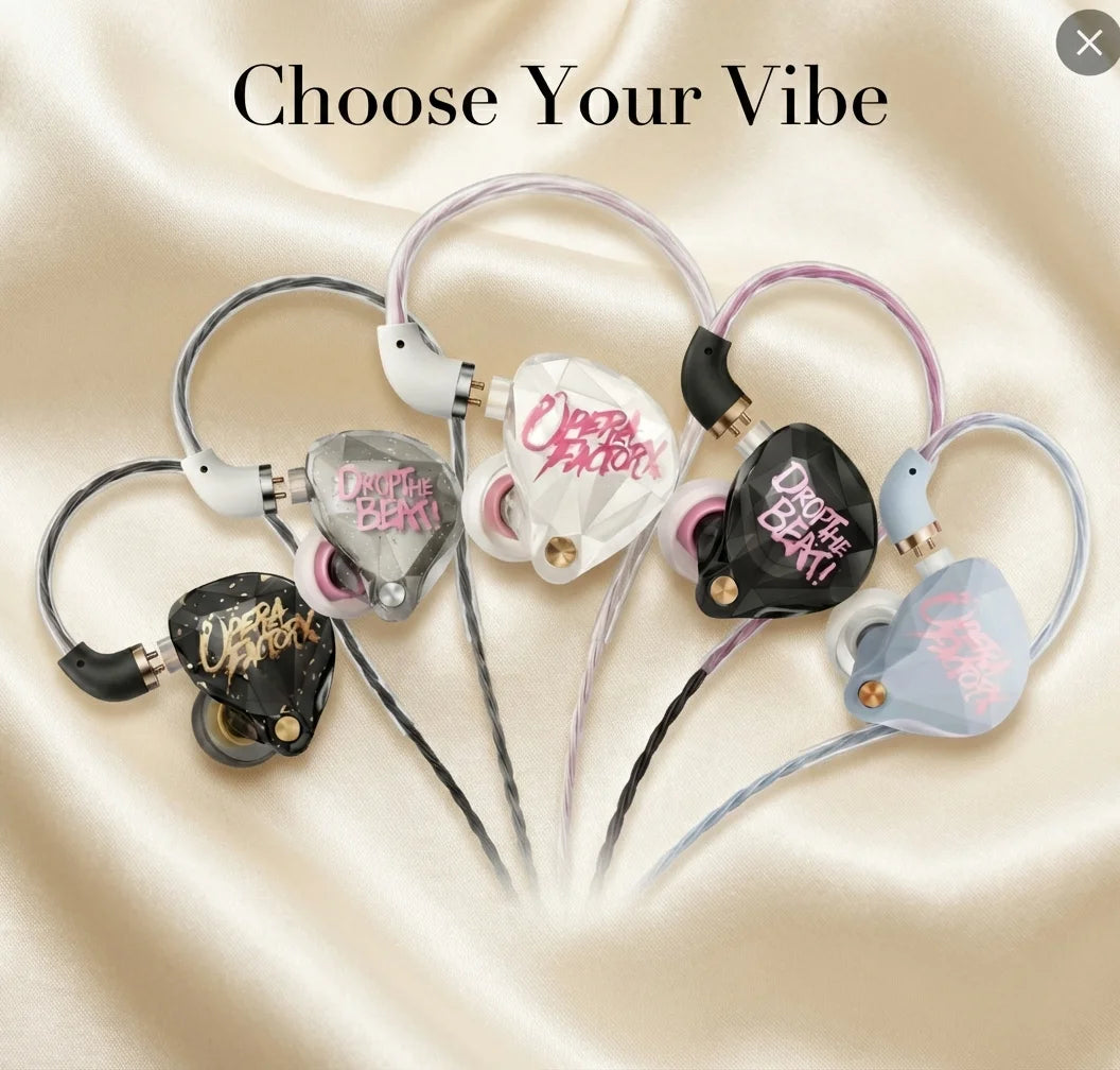 Whizzer OS1 Beat Composite Dynamic Diaphragm Driver (1DD)  5N OFC Cables and 3 Pairs  Eartips HIFI IEMs in-Ear Earphone