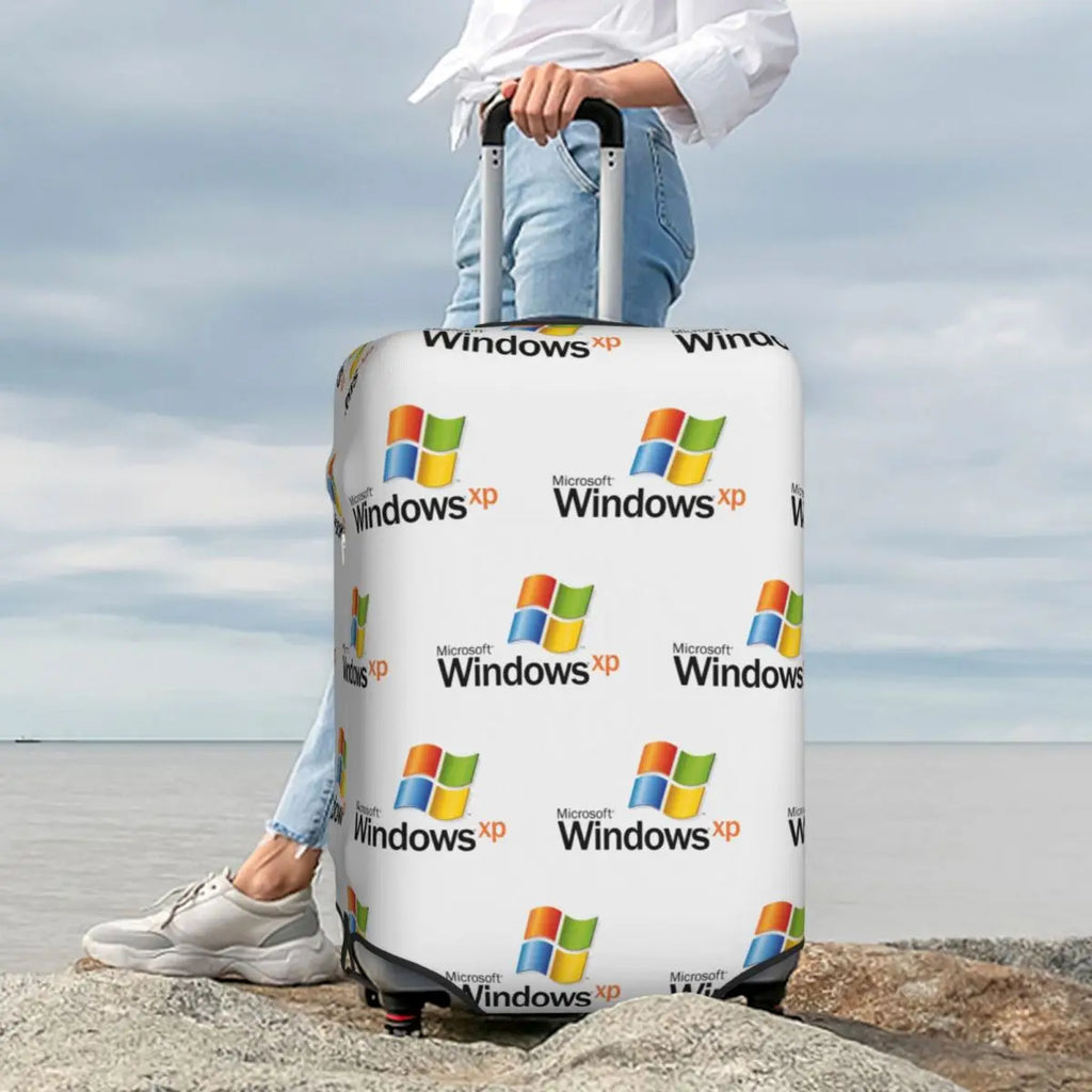 Windows Xp 2 Suitcase Cover Protection Elastic Trip Luggage Protector Covers for 18-32 Inch
