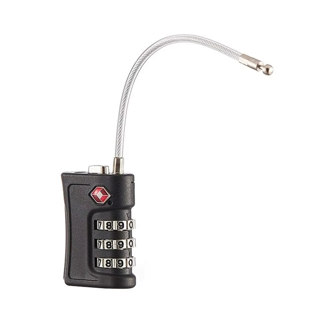 TSA Luggage Lock, Combination Padlock, 3 Digit Security Suitcase Lock Luggage Cord Lock with Cable for Travel Luggage Suitcase