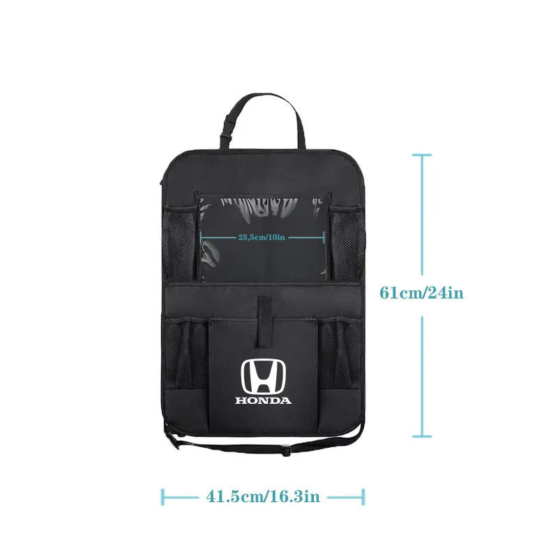 Car Seat Organizer Seat Back Storage Bag Rear Anti-wear Anti-kick Pad For Honda Accord Civic FIT Insight CRV Jazz HRV CRZ CRX