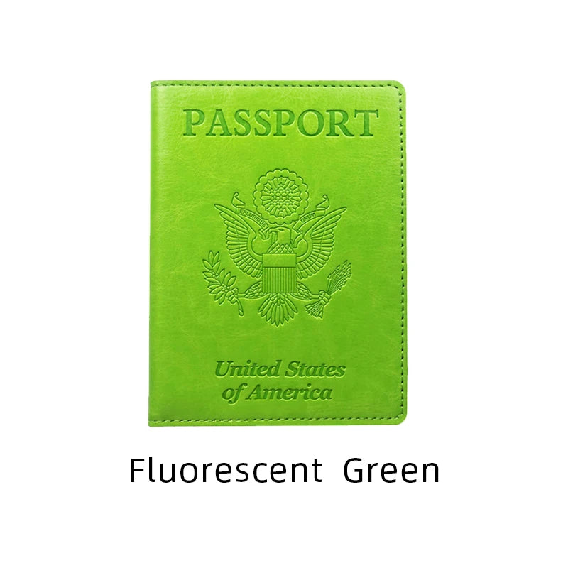 Travel Passport Cover Card Protector Women Men Embossing Travel ID&Document Passport Holder Business PU Leather Wallet Case NEW