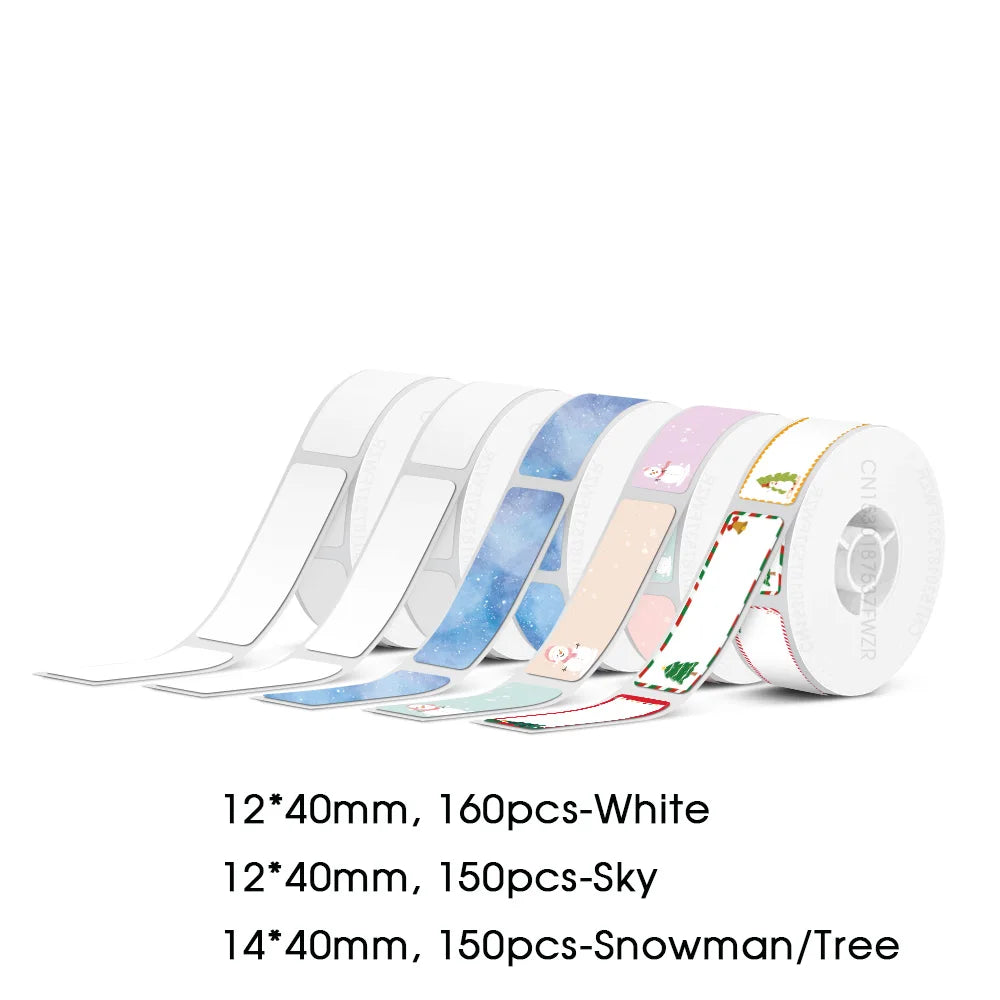 3/5/10 Rolls P15 Label Tape Paper for Marklife P15 Q30 D30 P12 P11 Label Printer Waterproof Thermal Roll Paper 12x40 15x30 15x50