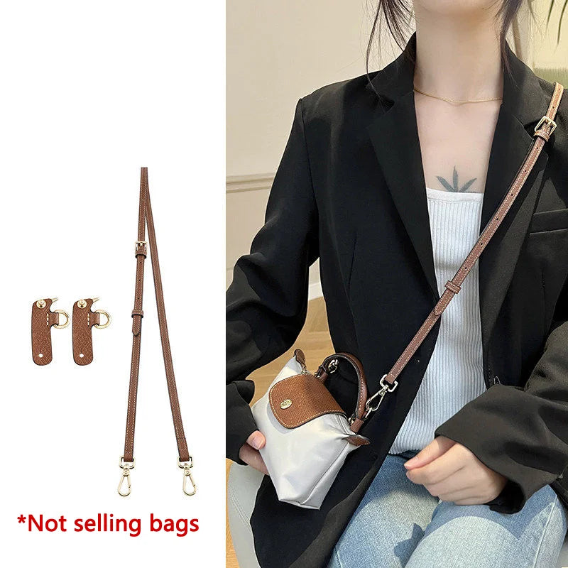Mini Bags Leather Shoulder Strap Fit For Longchamp Mini Pouch Adjustable Crossbody Small Bag Accessories