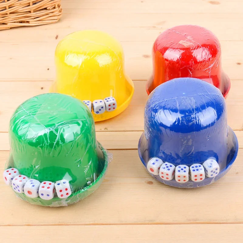 2023 New One-Piece Set Gaming Dice Set Plastic Sieve Shake Cup Tabletop Game Toys