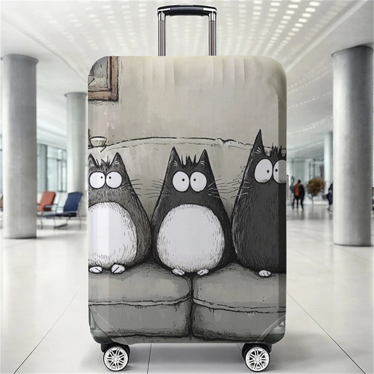 Totoro pattern luggage protection cover, suitable for 18-32 inch luggage covers, luggage handle gloves, travel accessories