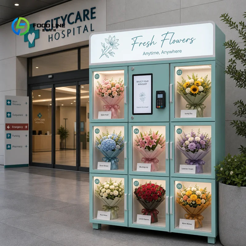 Customized Smart Automatic Flower Vending Machine for Sale Fresh Bouquet Dispenser Wholesale Price Buy Floral Kiosk
