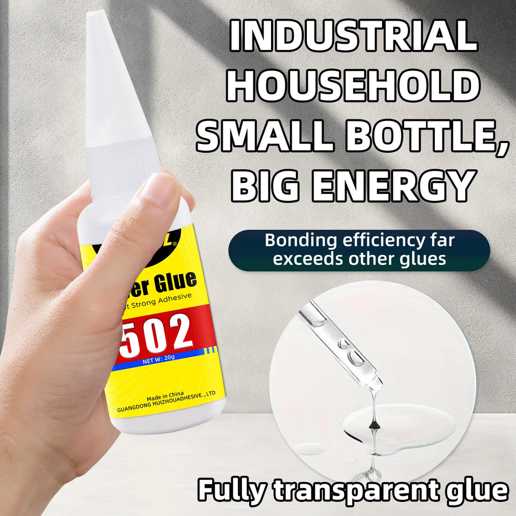 Loolifl 502 Super Glue 20g Cyanoacrylate Adhesive Household Quick Dry Waterproof Glue for Daily Repair DIY Craft Multi-Purpose