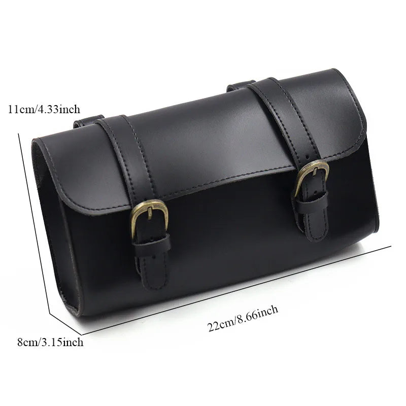 Free name print PU Leather Mountain Front Electric Folding Bike Bag Men and Women Exclusive Outdoor Cycling Bicycle Accessories